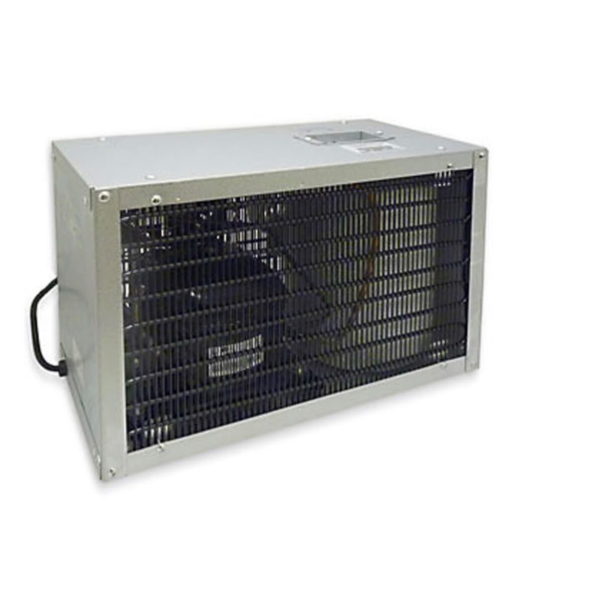 Compact undersink water chiller unit — metal casing with cooling grille